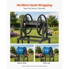 image:imageVEVOR Wall Mounted Garden Hose Reel Holds 125 ft 58inch Hose HeavyDuty Water Hose Winder SpaceSaving Design Outdoor Manual Reel with Brass Fitting and Storage Basket for Yard LawnBlack