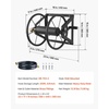 image:imageVEVOR Wall Mounted Garden Hose Reel Holds 125 ft 58inch Hose HeavyDuty Water Hose Winder SpaceSaving Design Outdoor Manual Reel with Brass Fitting and Storage Basket for Yard LawnBlack