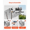 image:imageVEVOR Wall Mounted Garden Hose Reel Holds 125 ft 58inch Hose HeavyDuty Water Hose Winder SpaceSaving Design Outdoor Manual Reel with Brass Fitting and Storage Basket for Yard LawnSilver