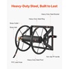 image:imageVEVOR Wall Mounted Garden Hose Reel Holds 125 ft 58inch Hose HeavyDuty Water Hose Winder SpaceSaving Design Outdoor Manual Reel with Brass Fitting and Storage Basket for Yard LawnBlack