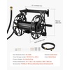 image:imageVEVOR Wall Mounted Garden Hose Reel Holds 125 ft 58inch Hose HeavyDuty Water Hose Winder SpaceSaving Design Outdoor Manual Reel with Brass Fitting and Storage Basket for Yard LawnBlack
