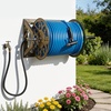 image:imageVEVOR Wall Mounted Garden Hose Reel Holds 125 ft 58inch Hose HeavyDuty Water Hose Winder SpaceSaving Design Outdoor Manual Reel with Brass Fitting and Storage Basket for Yard LawnBronze