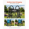 image:imageVEVOR Wall Mounted Garden Hose Reel Holds 125 ft 58inch Hose HeavyDuty Water Hose Winder SpaceSaving Design Outdoor Manual Reel with Brass Fitting and Storage Basket for Yard LawnBlack