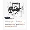 image:imageVEVOR Wall Mounted Garden Hose Reel Holds 125 ft 58inch Hose HeavyDuty Water Hose Winder SpaceSaving Design Outdoor Manual Reel with Brass Fitting and Storage Basket for Yard LawnBlack