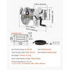 image:imageVEVOR Wall Mounted Garden Hose Reel Holds 125 ft 58inch Hose HeavyDuty Water Hose Winder SpaceSaving Design Outdoor Manual Reel with Brass Fitting and Storage Basket for Yard LawnSilver