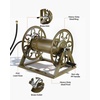 image:imageVEVOR Wall Mounted Garden Hose Reel Holds 125 ft 58inch Hose HeavyDuty Water Hose Winder SpaceSaving Design Outdoor Manual Reel with Brass Fitting and Storage Basket for Yard LawnBronze