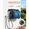 image:imageVEVOR Wall Mounted Garden Hose Reel Holds 125 ft 58inch Hose HeavyDuty Water Hose Winder SpaceSaving Design Outdoor Manual Reel with Brass Fitting and Storage Basket for Yard LawnBlack