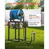 image:imageVEVOR Wall Mounted Garden Hose Reel Holds 125 ft 58inch Hose HeavyDuty Water Hose Winder SpaceSaving Design Outdoor Manual Reel with Brass Fitting and Storage Basket for Yard LawnBlack