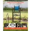 image:imageVEVOR Wall Mounted Garden Hose Reel Holds 125 ft 58inch Hose HeavyDuty Water Hose Winder SpaceSaving Design Outdoor Manual Reel with Brass Fitting and Storage Basket for Yard LawnBlack