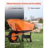 image:imageVEVOR Wheelbarrow Cart 6 Cu Ft Load amp 330 lbs Capacity One Wheel Garden Dump Cart Wheel Barrow with Metal Handle amp 16 Wide Track Wheels Easy Loading Utility Yard Cart amp Wagons for Lawn Farm6 Cu Ft Load  330 lbs