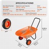 image:imageVEVOR Wheelbarrow Cart 6 Cu Ft Load amp 330 lbs Capacity One Wheel Garden Dump Cart Wheel Barrow with Metal Handle amp 16 Wide Track Wheels Easy Loading Utility Yard Cart amp Wagons for Lawn Farm5 Cu Ft Load  397 lbs