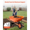 image:imageVEVOR Wheelbarrow Cart 6 Cu Ft Load amp 330 lbs Capacity One Wheel Garden Dump Cart Wheel Barrow with Metal Handle amp 16 Wide Track Wheels Easy Loading Utility Yard Cart amp Wagons for Lawn Farm6 Cu Ft Load  330 lbs