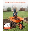 image:imageVEVOR Wheelbarrow Cart 6 Cu Ft Load amp 330 lbs Capacity One Wheel Garden Dump Cart Wheel Barrow with Metal Handle amp 16 Wide Track Wheels Easy Loading Utility Yard Cart amp Wagons for Lawn Farm5 Cu Ft Load  265 lbs