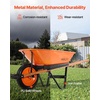 image:imageVEVOR Wheelbarrow Cart 6 Cu Ft Load amp 330 lbs Capacity One Wheel Garden Dump Cart Wheel Barrow with Metal Handle amp 16 Wide Track Wheels Easy Loading Utility Yard Cart amp Wagons for Lawn Farm5 Cu Ft Load  265 lbs