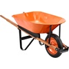 image:imageVEVOR Wheelbarrow Cart 6 Cu Ft Load amp 330 lbs Capacity One Wheel Garden Dump Cart Wheel Barrow with Metal Handle amp 16 Wide Track Wheels Easy Loading Utility Yard Cart amp Wagons for Lawn Farm5 Cu Ft Load  265 lbs