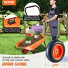 image:imageVEVOR Wheelbarrow Cart 6 Cu Ft Load amp 330 lbs Capacity One Wheel Garden Dump Cart Wheel Barrow with Metal Handle amp 16 Wide Track Wheels Easy Loading Utility Yard Cart amp Wagons for Lawn Farm5 Cu Ft Load  397 lbs