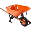 image:imageVEVOR Wheelbarrow Cart 6 Cu Ft Load amp 330 lbs Capacity One Wheel Garden Dump Cart Wheel Barrow with Metal Handle amp 16 Wide Track Wheels Easy Loading Utility Yard Cart amp Wagons for Lawn Farm6 Cu Ft Load  330 lbs