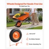 image:imageVEVOR Wheelbarrow Cart 6 Cu Ft Load amp 330 lbs Capacity One Wheel Garden Dump Cart Wheel Barrow with Metal Handle amp 16 Wide Track Wheels Easy Loading Utility Yard Cart amp Wagons for Lawn Farm6 Cu Ft Load  330 lbs