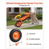 image:imageVEVOR Wheelbarrow Cart 6 Cu Ft Load amp 330 lbs Capacity One Wheel Garden Dump Cart Wheel Barrow with Metal Handle amp 16 Wide Track Wheels Easy Loading Utility Yard Cart amp Wagons for Lawn Farm5 Cu Ft Load  265 lbs