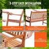 image:imageVEVOR Wood Outdoor Bench 2Person Garden Bench with Backrest and Armrests 800 lbs Load CapacityAllWeather Never Rot Patio Bench for Garden Park Yard Front Porch