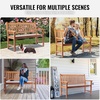 image:imageVEVOR Wood Outdoor Bench 2Person Garden Bench with Backrest and Armrests 800 lbs Load CapacityAllWeather Never Rot Patio Bench for Garden Park Yard Front Porch