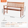 image:imageVEVOR Wood Outdoor Bench 2Person Garden Bench with Backrest and Armrests 800 lbs Load CapacityAllWeather Never Rot Patio Bench for Garden Park Yard Front Porch