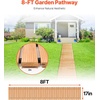 image:imageVEVOR Wooden Garden Pathway Roll Out Cedar Outdoor Walkway 8 ft x 17 in NonSlip Curved Garden Walkway Beach Wood Road FloorDecorative Lawn Paver for Backyard Boardwalk Wedding Party8ft17in