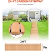 image:imageVEVOR Wooden Garden Pathway Roll Out Cedar Outdoor Walkway 8 ft x 17 in NonSlip Curved Garden Walkway Beach Wood Road FloorDecorative Lawn Paver for Backyard Boardwalk Wedding Party16ft17in