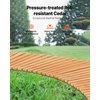 image:imageVEVOR Wooden Garden Pathway Roll Out Cedar Outdoor Walkway 8 ft x 17 in NonSlip Curved Garden Walkway Beach Wood Road FloorDecorative Lawn Paver for Backyard Boardwalk Wedding Party8ft17in
