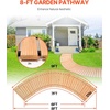 image:imageVEVOR Wooden Garden Pathway Roll Out Cedar Outdoor Walkway 8 ft x 17 in NonSlip Curved Garden Walkway Beach Wood Road FloorDecorative Lawn Paver for Backyard Boardwalk Wedding Party8ft17in