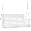 image:imageVEVOR Wooden Porch Swing 4 ft Patio Bench Swing for Courtyard amp Garden Upgraded 880 lbs Strong Load Capacity Heavy Duty Swing Chair Bench with Hanging Chains for Outdoors WhiteWhite