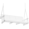 image:imageVEVOR Wooden Porch Swing 4 ft Patio Bench Swing for Courtyard amp Garden Upgraded 880 lbs Strong Load Capacity Heavy Duty Swing Chair Bench with Hanging Chains for Outdoors WhiteWhite