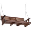 image:imageVEVOR Wooden Porch Swing 4 ft Patio Bench Swing for Courtyard amp Garden Upgraded 880 lbs Strong Load Capacity Heavy Duty Swing Chair Bench with Hanging Chains for Outdoors WhiteBrown