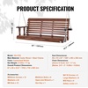 image:imageVEVOR Wooden Porch Swing 4 ft Patio Bench Swing for Courtyard amp Garden Upgraded 880 lbs Strong Load Capacity Heavy Duty Swing Chair Bench with Hanging Chains for Outdoors WhiteBrown