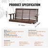 image:imageVEVOR Wooden Porch Swing 4 ft Patio Bench Swing for Courtyard amp Garden Upgraded 880 lbs Strong Load Capacity Heavy Duty Swing Chair Bench with Hanging Chains for Outdoors WhiteBrown
