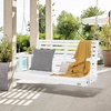 image:imageVEVOR Wooden Porch Swing 4 ft Patio Bench Swing for Courtyard amp Garden Upgraded 880 lbs Strong Load Capacity Heavy Duty Swing Chair Bench with Hanging Chains for Outdoors WhiteWhite