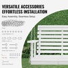 image:imageVEVOR Wooden Porch Swing 4 ft Patio Bench Swing for Courtyard amp Garden Upgraded 880 lbs Strong Load Capacity Heavy Duty Swing Chair Bench with Hanging Chains for Outdoors WhiteWhite