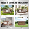 image:imageVEVOR Wooden Porch Swing 4 ft Patio Bench Swing for Courtyard amp Garden Upgraded 880 lbs Strong Load Capacity Heavy Duty Swing Chair Bench with Hanging Chains for Outdoors WhiteBrown