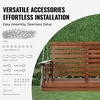 image:imageVEVOR Wooden Porch Swing 4 ft Patio Bench Swing for Courtyard amp Garden Upgraded 880 lbs Strong Load Capacity Heavy Duty Swing Chair Bench with Hanging Chains for Outdoors WhiteBrown