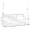 image:imageVEVOR Wooden Porch Swing 4 ft Patio Bench Swing for Courtyard amp Garden Upgraded 880 lbs Strong Load Capacity Heavy Duty Swing Chair Bench with Hanging Chains for Outdoors WhiteWhite