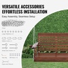 image:imageVEVOR Wooden Porch Swing 4 ft Patio Bench Swing for Courtyard amp Garden Upgraded 880 lbs Strong Load Capacity Heavy Duty Swing Chair Bench with Hanging Chains for Outdoors WhiteBrown