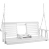 image:imageVEVOR Wooden Porch Swing 4 ft Patio Bench Swing for Courtyard amp Garden Upgraded 880 lbs Strong Load Capacity Heavy Duty Swing Chair Bench with Hanging Chains for Outdoors WhiteWhite