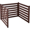 image:imageVEVOR Wooden Privacy Fence 48 x 37 inch Air Conditioner Fence 3 Panel Solid Outdoor Wood Privacy Screen with Metal Stakes Steel Frame Trash Can Hider Fences Suitable for Garden Pool