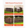 image:imageVEVOR Wooden Privacy Fence 48 x 37 inch Air Conditioner Fence 3 Panel Solid Outdoor Wood Privacy Screen with Metal Stakes Steel Frame Trash Can Hider Fences Suitable for Garden Pool