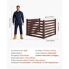 image:imageVEVOR Wooden Privacy Fence 48 x 37 inch Air Conditioner Fence 3 Panel Solid Outdoor Wood Privacy Screen with Metal Stakes Steel Frame Trash Can Hider Fences Suitable for Garden Pool