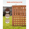 image:imageVEVOR Wooden Privacy Fence 48 x 49 inch Air Conditioner Fence 2 Panel Solid Outdoor Wood Privacy Screen with Metal Stakes Steel Frame Trash Can Hider Fences Suitable for Garden Pool3