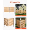 image:imageVEVOR Wooden Privacy Fence 48 x 49 inch Air Conditioner Fence 2 Panel Solid Outdoor Wood Privacy Screen with Metal Stakes Steel Frame Trash Can Hider Fences Suitable for Garden Pool2