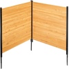 image:imageVEVOR Wooden Privacy Fence 48 x 49 inch Air Conditioner Fence 2 Panel Solid Outdoor Wood Privacy Screen with Metal Stakes Steel Frame Trash Can Hider Fences Suitable for Garden Pool2