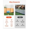 image:imageVEVOR Wooden Privacy Fence 48 x 49 inch Air Conditioner Fence 2 Panel Solid Outdoor Wood Privacy Screen with Metal Stakes Steel Frame Trash Can Hider Fences Suitable for Garden Pool2