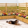 image:imageVEVOR Wooden Privacy Fence 48 x 49 inch Air Conditioner Fence 2 Panel Solid Outdoor Wood Privacy Screen with Metal Stakes Steel Frame Trash Can Hider Fences Suitable for Garden Pool2